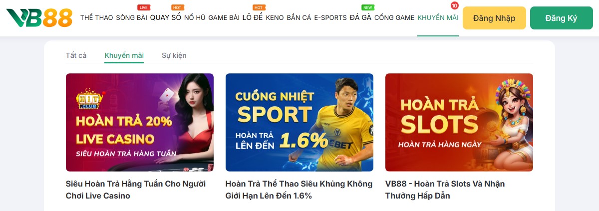 Hoàn trả slots và nhận thưởng hấp dẫn